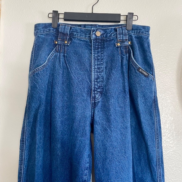 Vintage Rocky Mountain Western Jeans Pleated High Waist USA Denim - Picture 2 of 7